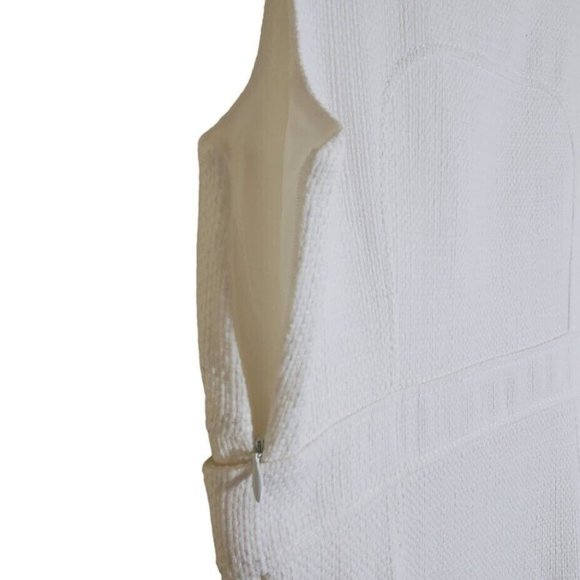 $590 NEW Maison Weill Retro Ivory Dress Knee Length EU40 Spring Semi Formal Prom - Picture 6 of 6